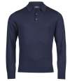 T6002 6002 Tee Jays Knitted Polo Shirt Navy colour image